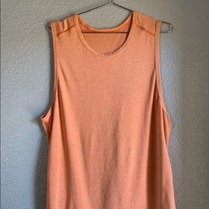 Men’s Lululemon Muscle Tank Top, Orange, Large